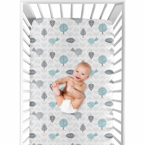 Earth and Sky Collection Crib Sheet - Print - alt image 3