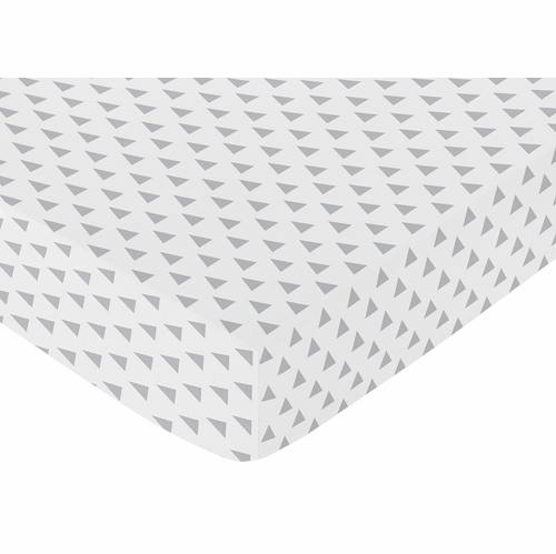 Earth and Sky Collection Crib Sheet - Triangle Print - alt image 2