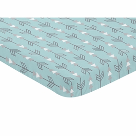 Earth and Sky Collection Mini Crib Sheet - Arrow Print