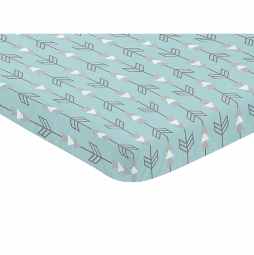 Earth and Sky Collection Mini Crib Sheet - Arrow Print