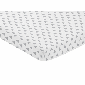 Earth and Sky Collection Mini Crib Sheet - Triangle Print