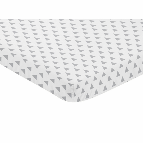 Earth and Sky Collection Mini Crib Sheet - Triangle Print