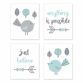 Earth and Sky Collection Wall Art Prints - Set of 4