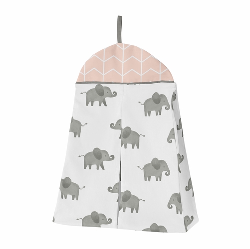 Elephant Grey and Blush Pink Collection 4 Piece Bumperless Crib Bedding - alt image 4