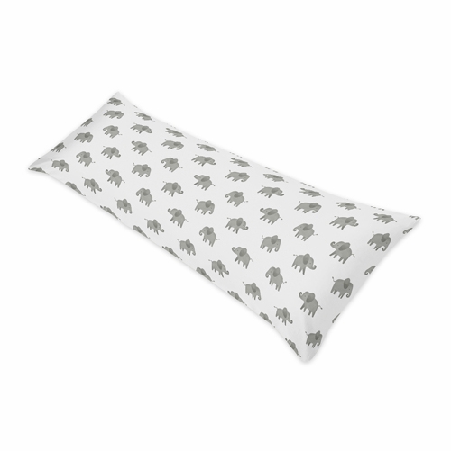Elephant Grey and Blush Pink Collection Full Length Body Pillow Cover
