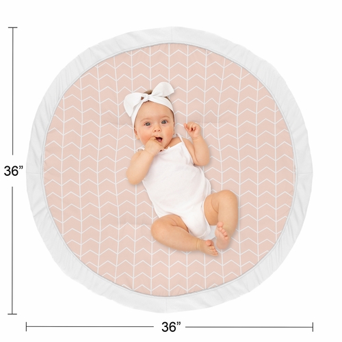 Elephant Grey And Blush Pink Collection Playmat - Arrow Print - alt image 3