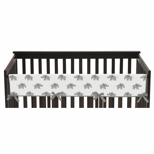 Elephant Grey and Mint Collection 5 Piece Crib Bedding - alt image 3