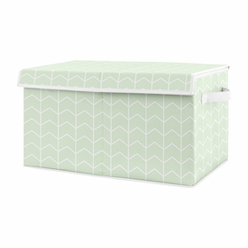 Elephant Grey And Mint Collection Arrow Print Fabric Toy Bin Storage