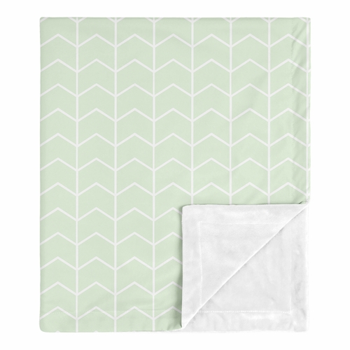 Elephant Grey And Mint Collection Baby Blanket - Arrow Print