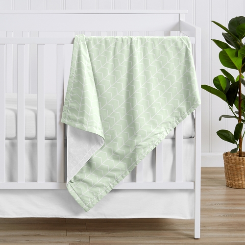 Elephant Grey And Mint Collection Baby Blanket - Arrow Print - alt image 1