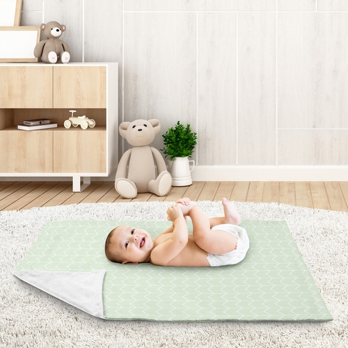Elephant Grey And Mint Collection Baby Blanket - Arrow Print - alt image 2