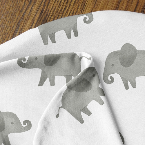 Elephant Grey and Mint Collection Baby Cocoon and Beanie Hat - 2 Piece Set - alt image 3