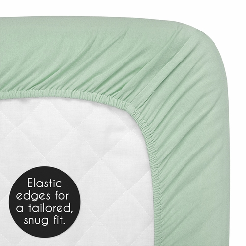 Elephant Grey and Mint Collection Crib Sheet - Chevron Arrow Print - alt image 4