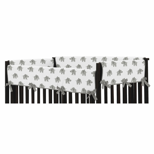 Elephant Grey and Mint Collection Long Rail Guard Cover - alt image 1