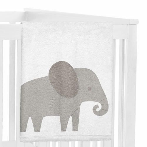 Elephant Grey and Mint Collection Monthly Milestone Baby Blanket - alt image 2