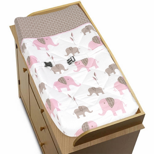 Elephant Pink Collection Changing Pad Cover
