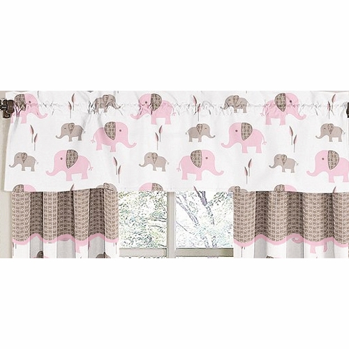 Elephant Pink Window Valance
