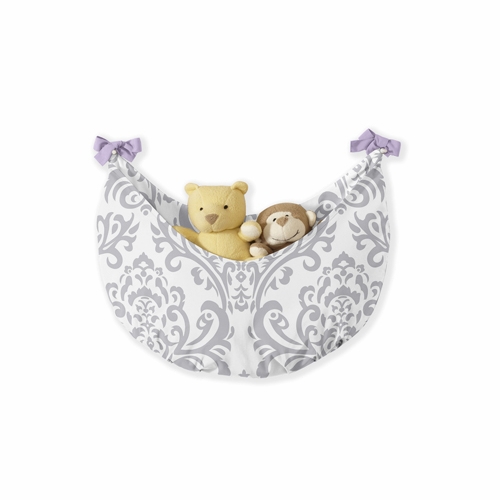 Elizabeth Lavender and Gray 11 Piece Bumperless Crib Bedding Collection - alt image 3