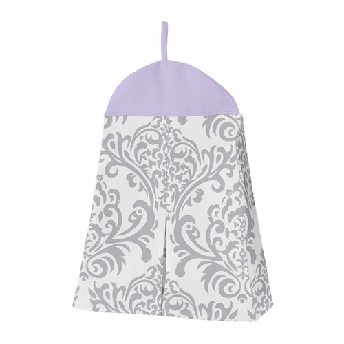 Elizabeth Lavender and Gray 11 Piece Bumperless Crib Bedding Collection - alt image 4