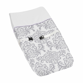 Elizabeth Lavender and Gray Collection Changing Pad Cover