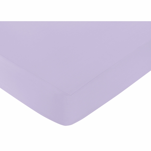 Elizabeth Lavender and Gray Collection Crib Sheet - Lavender - alt image 2