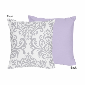 Elizabeth Lavender and Gray Collection Decorative Accent Throw Pillow