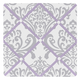 Elizabeth Lavender and Gray Collection Fabric Memo Board