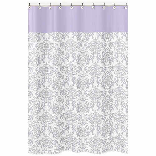 Elizabeth Lavender and Gray Collection Shower Curtain
