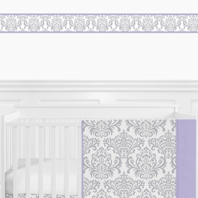 Elizabeth Lavender and Gray Collection Wallpaper Border