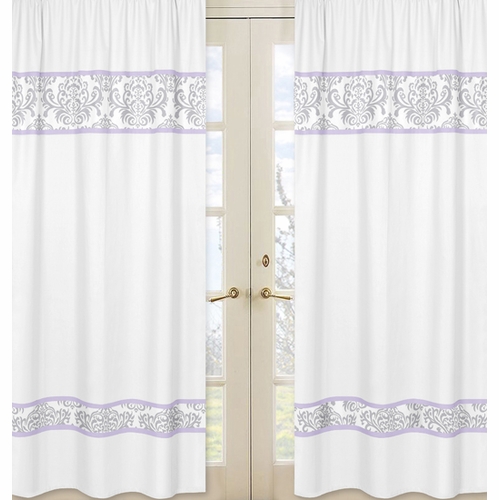 Elizabeth Lavender and Gray Collection Window Panels - Set of 2