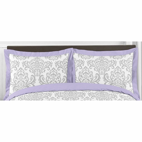 Elizabeth Lavender and Gray Full/Queen Bedding Collection - alt image 1