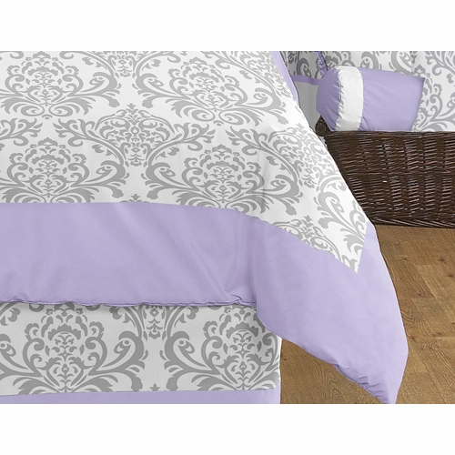 Elizabeth Lavender and Gray Full/Queen Bedding Collection - alt image 2