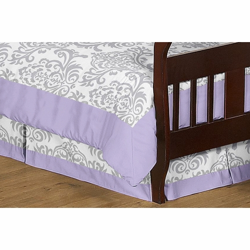 Elizabeth Lavender and Gray Toddler Bedding Collection - alt image 3