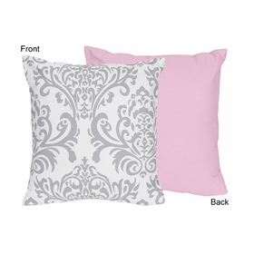 Elizabeth Pink and Gray Decorative Accent Throw Pillow