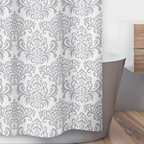 Elizabeth Pink and Gray Shower Curtain - alt image 2