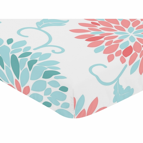 Emma Collection Crib Sheet - Floral Print - alt image 2