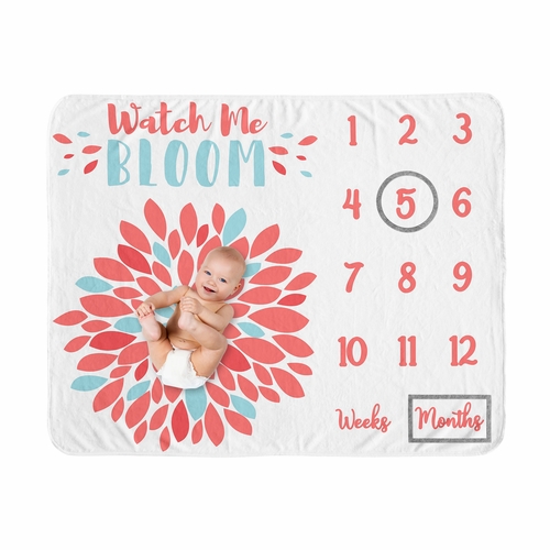 Emma Collection Monthly Milestone Baby Blanket