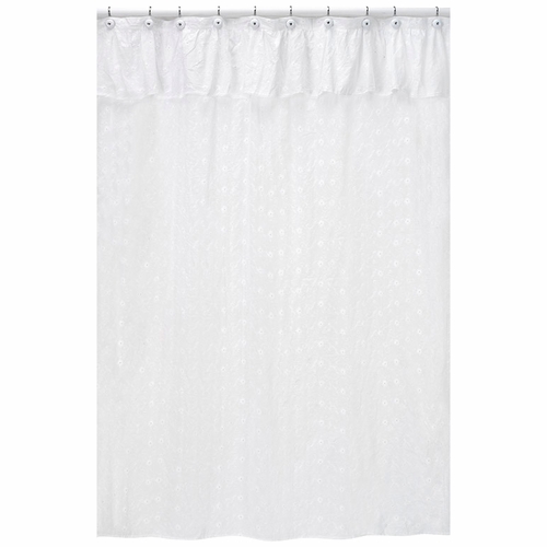 Eyelet White Shower Curtain