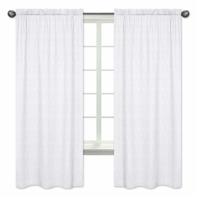 Eyelet White Window Panels - Set of 2