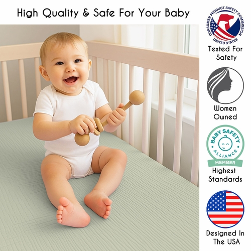 Farm Animals Collection 100% Cotton Muslin 2 Pack Crib Sheets - alt image 2