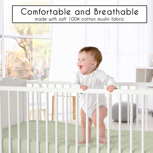 Farm Animals Collection 100% Cotton Muslin 2 Pack Crib Sheets - alt image 5