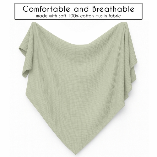 Farm Animals Collection 2 Pack 100% Cotton Muslin Baby Swaddle Receiving Blankets - alt image 4