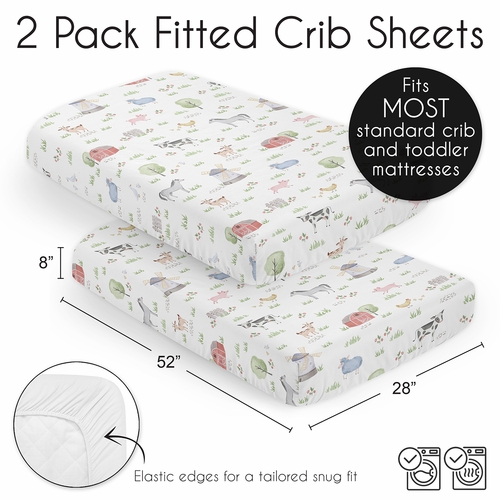 Farm Animals Collection 2 Pack Crib Sheets - alt image 5