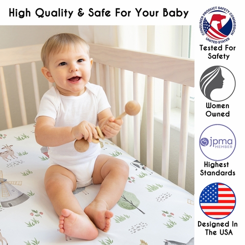 Farm Animals Collection 3 Pack Crib Sheets - alt image 1