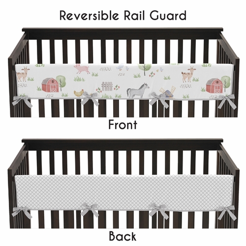 Farm Animals Collection 5 Piece Bumperless Crib Bedding - alt image 3