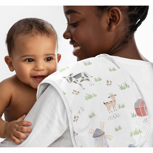 Farm Animals Collection Absorbent Burp Cloths - 3 Pack Set - alt image 1