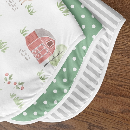 Farm Animals Collection Absorbent Burp Cloths - 3 Pack Set - alt image 4