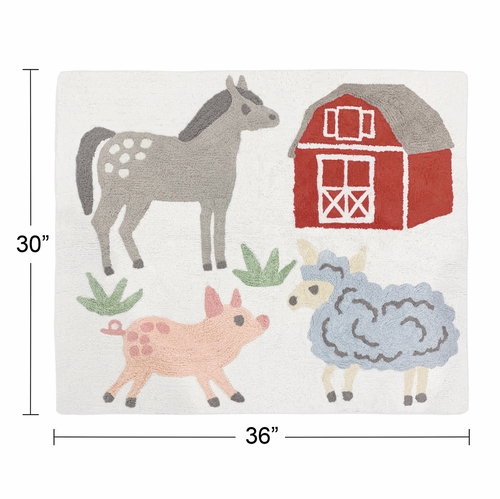 Farm Animals Collection Accent Floor Rug - alt image 1