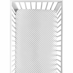 Farm Animals Collection Crib Sheet - Lattice Print