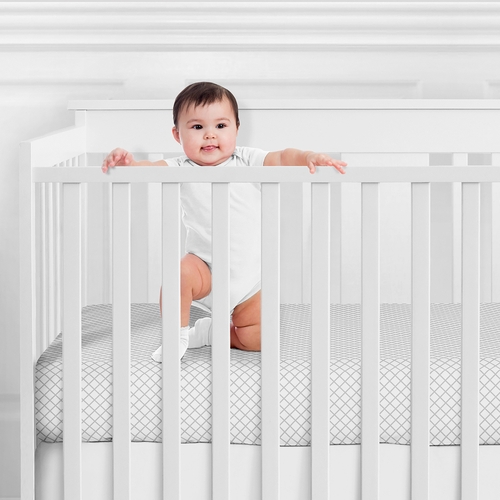 Farm Animals Collection Crib Sheet - Lattice Print - alt image 1